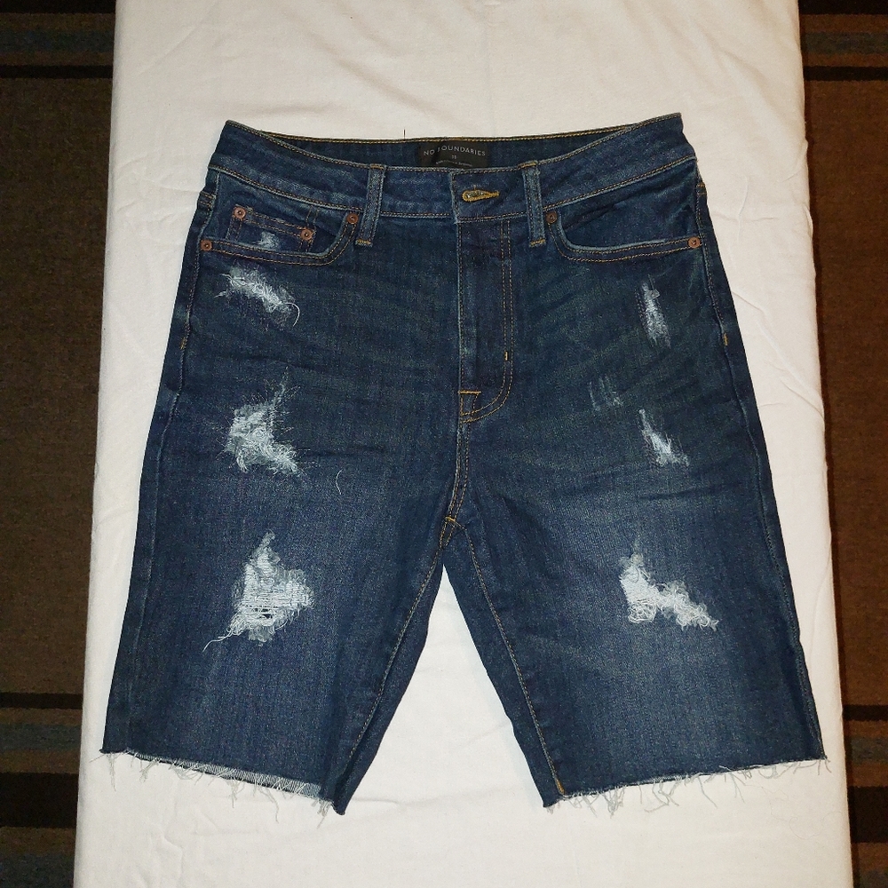 No Boundaries Ripped Jean Shorts